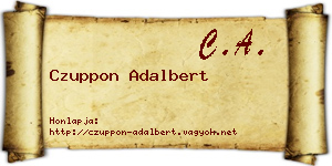 Czuppon Adalbert névjegykártya